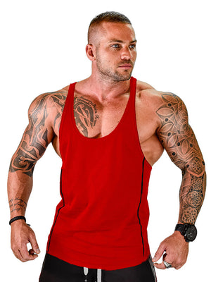 ANVTT Men's Racerback Workout Tank Top with Color Block Design - ANVTT