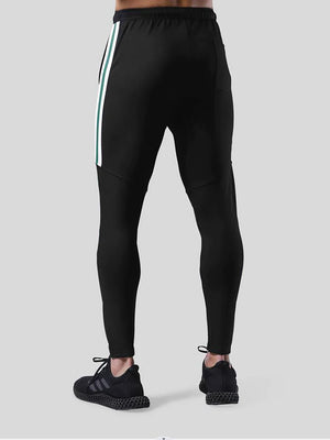 Men's Striped Gym Joggers with Ankle Zippers - ANVTT