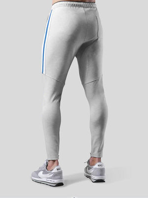 Men's Striped Gym Joggers with Ankle Zippers - ANVTT