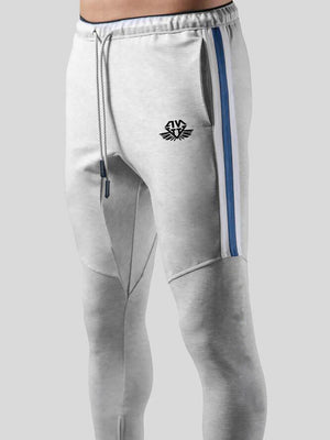 Men's Striped Gym Joggers with Ankle Zippers - ANVTT