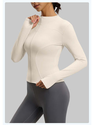Women's Stand Collar Full-Zip Yoga Running Jacket - ANVTT