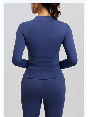 Women's Stand Collar Full-Zip Yoga Running Jacket - ANVTT