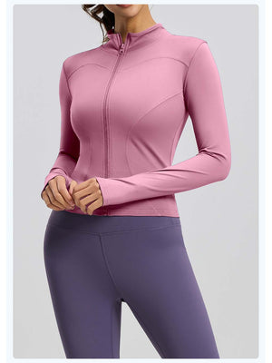 Women's Stand Collar Full-Zip Yoga Running Jacket - ANVTT