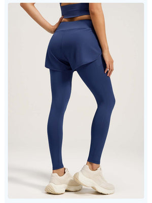 Women's 2-in-1 High-Waist Butt Lift Running Leggings with Shorts - ANVTT