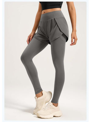 Women's 2-in-1 High-Waist Butt Lift Running Leggings with Shorts - ANVTT
