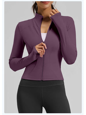 Women's Stand Collar Full-Zip Yoga Running Jacket - ANVTT