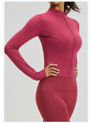 Women's Stand Collar Full-Zip Yoga Running Jacket - ANVTT