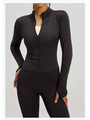 Women's Stand Collar Full-Zip Yoga Running Jacket - ANVTT