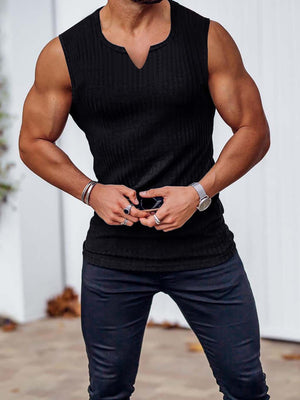 Essential vertical striped V-neck sports vest - ANVTT