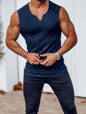 Essential vertical striped V-neck sports vest - ANVTT