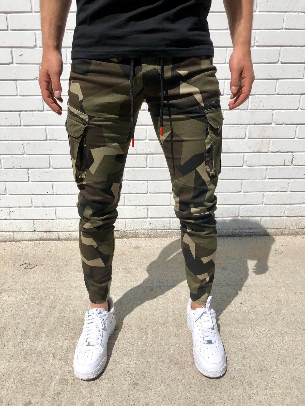 All Season Essential Check Print Cargo Jogger Pants - ANVTT