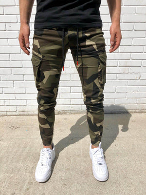 All Season Essential Check Print Cargo Jogger Pants - ANVTT