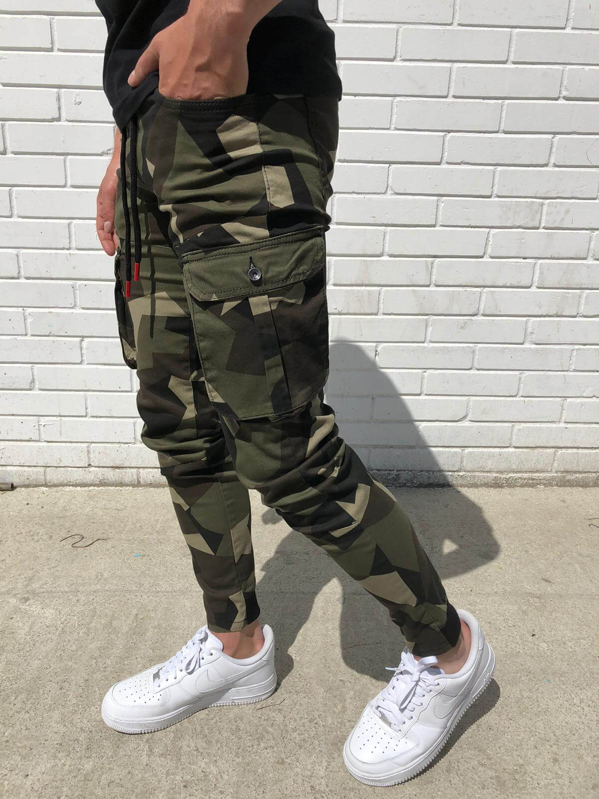 All Season Essential Check Print Cargo Jogger Pants - ANVTT