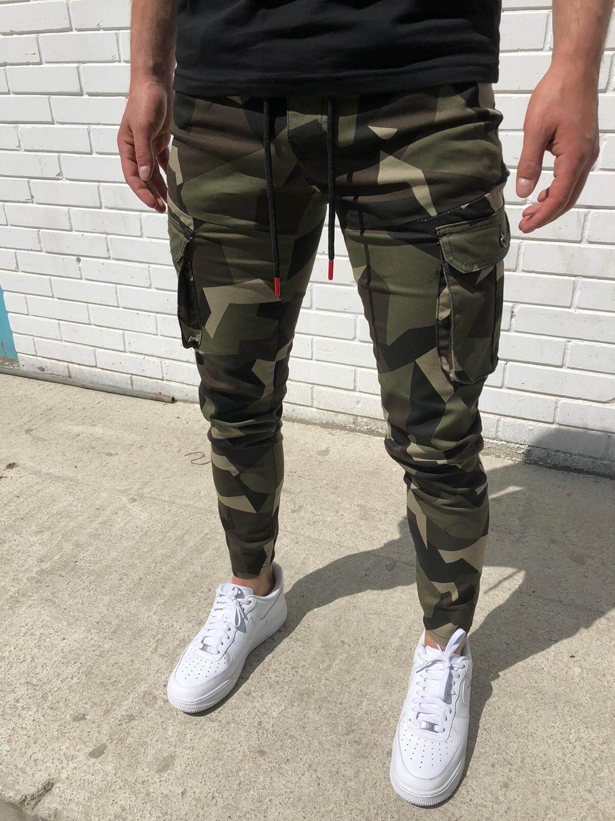 All Season Essential Check Print Cargo Jogger Pants - ANVTT