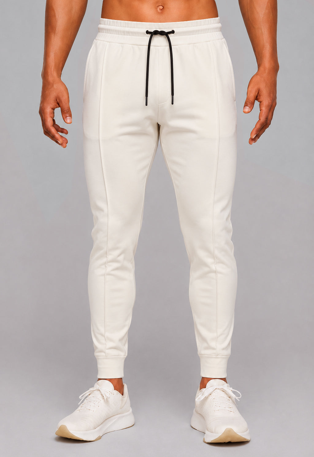 Black and beige joggings men pants