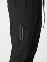 Pantalones deportivos tipo jogger cargo de canalé alto Stay Cool