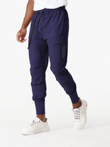 Pantalones deportivos tipo jogger cargo de canalé alto Stay Cool