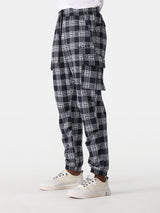 Men’s Cooling Quick-Dry Plaid Cargo Jogger Pants