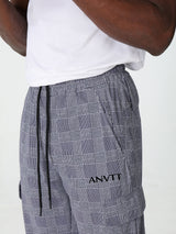 Men’s Cooling Quick-Dry Plaid Cargo Jogger Pants