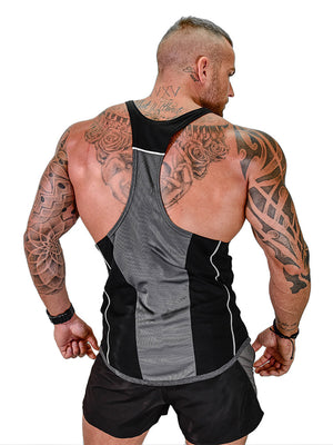 ANVTT Men's Racerback Workout Tank Top with Color Block Design - ANVTT
