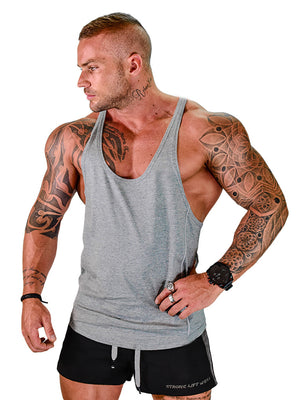 ANVTT Men's Racerback Workout Tank Top with Color Block Design - ANVTT