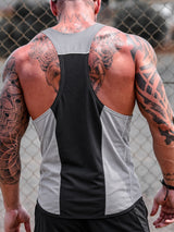 ANVTT Men's Racerback Workout Tank Top with Color Block Design