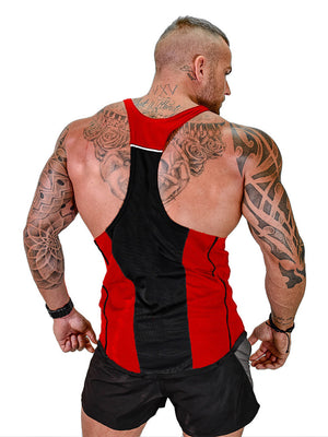ANVTT Men's Racerback Workout Tank Top with Color Block Design - ANVTT