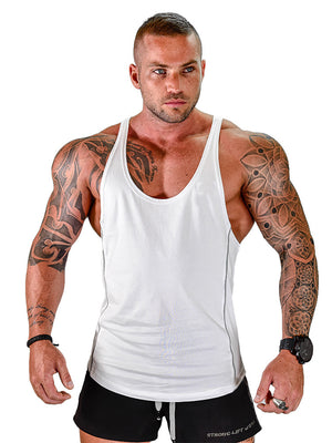 ANVTT Men's Racerback Workout Tank Top with Color Block Design - ANVTT