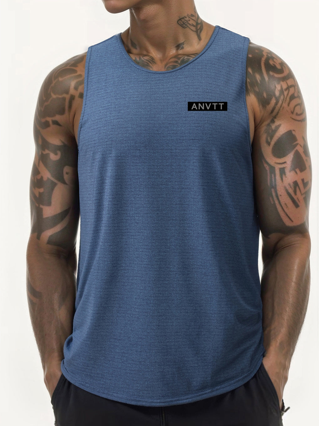 ANVTT Everyday Drop Armhole Muscle Shirt - Scalloped Hem Gym Tank - ANVTT