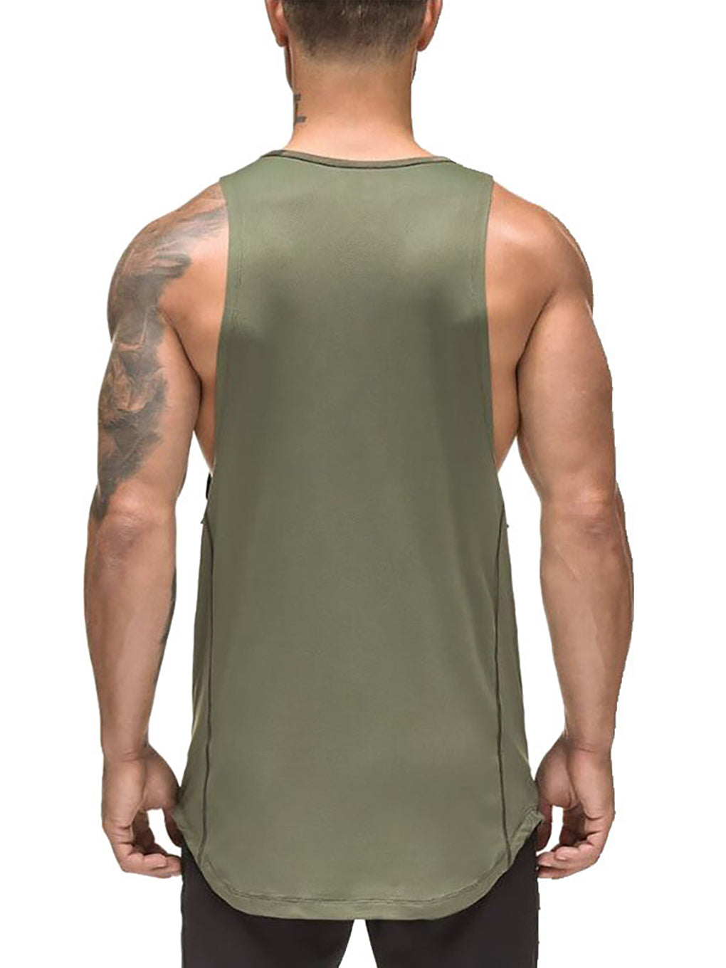 ANVTT Extended Length Curved Hem Workout Tank Top - ANVTT
