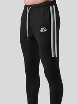 Men's Striped Gym Joggers with Ankle Zippers - ANVTT