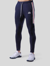 Men's Striped Gym Joggers with Ankle Zippers - ANVTT