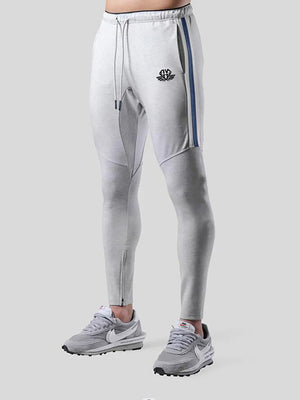Men's Striped Gym Joggers with Ankle Zippers - ANVTT