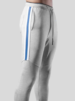 Men's Striped Gym Joggers with Ankle Zippers - ANVTT