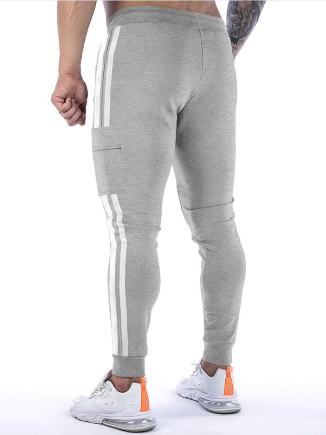 ANVTT Men's Slim Fit Side Stripe Cargo Joggers - ANVTT