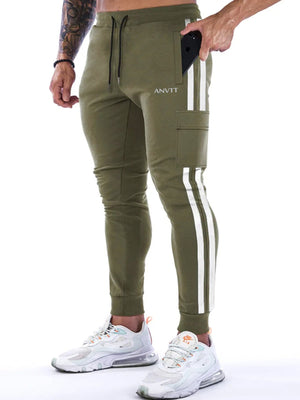 ANVTT Men's Slim Fit Side Stripe Cargo Joggers - ANVTT