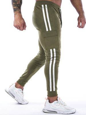 ANVTT Men's Slim Fit Side Stripe Cargo Joggers - ANVTT