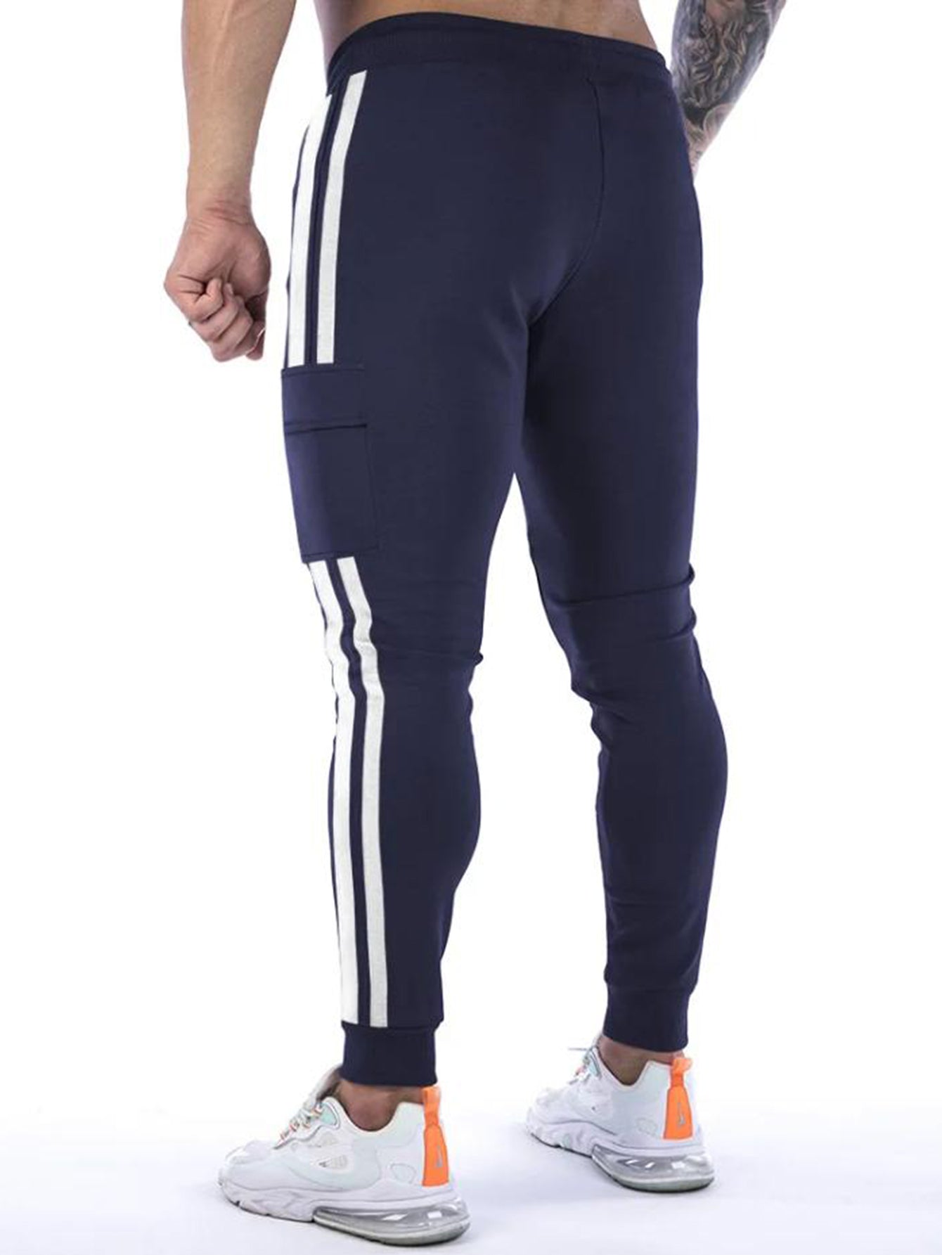 ANVTT Men's Slim Fit Side Stripe Cargo Joggers - ANVTT