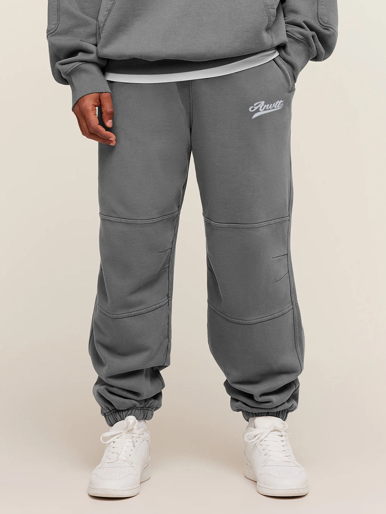 mens-heather-grey-knee-length-joggers-side-stripe