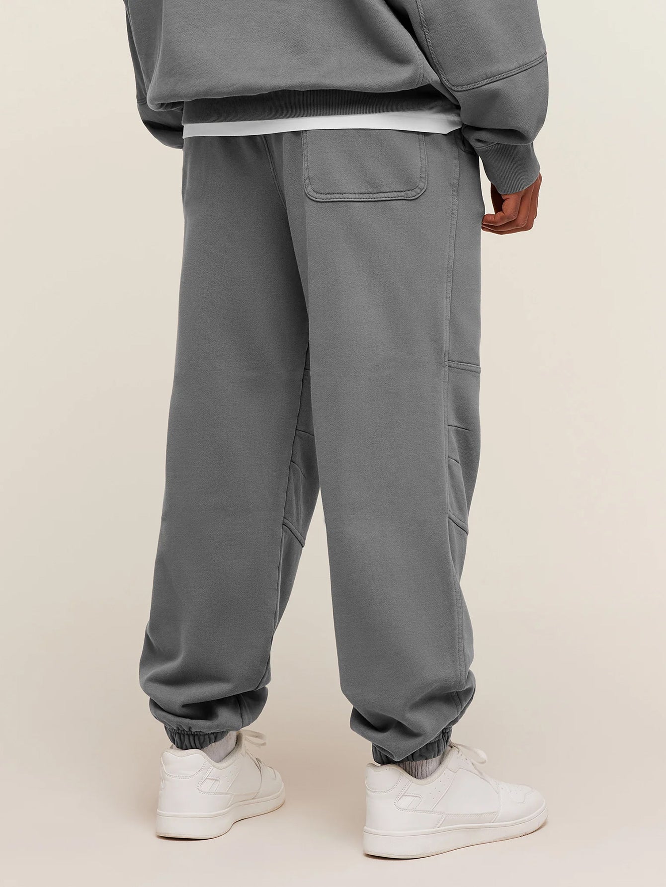 mens-heather-grey-knee-length-joggers-side-stripe