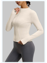 Women's Stand Collar Full-Zip Yoga Running Jacket - ANVTT