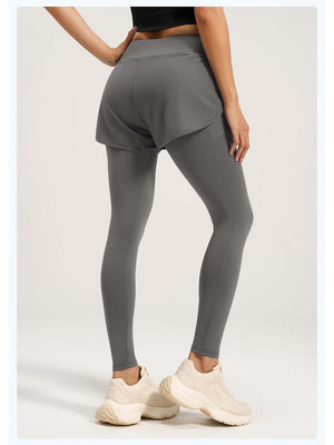 Women's 2-in-1 High-Waist Butt Lift Running Leggings with Shorts - ANVTT