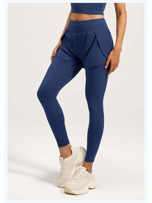Women's 2-in-1 High-Waist Butt Lift Running Leggings with Shorts - ANVTT