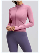 Women's Stand Collar Full-Zip Yoga Running Jacket - ANVTT