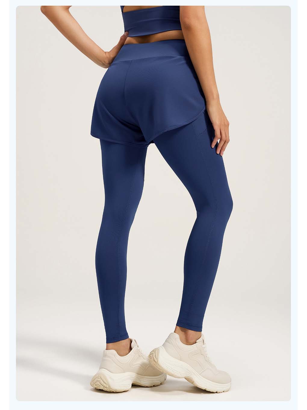 Women's 2-in-1 High-Waist Butt Lift Running Leggings with Shorts - ANVTT