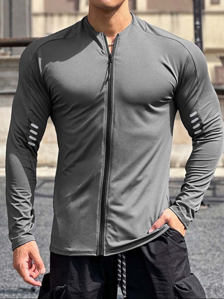 Reflective Zip-Up Running Long Sleeve - ANVTT