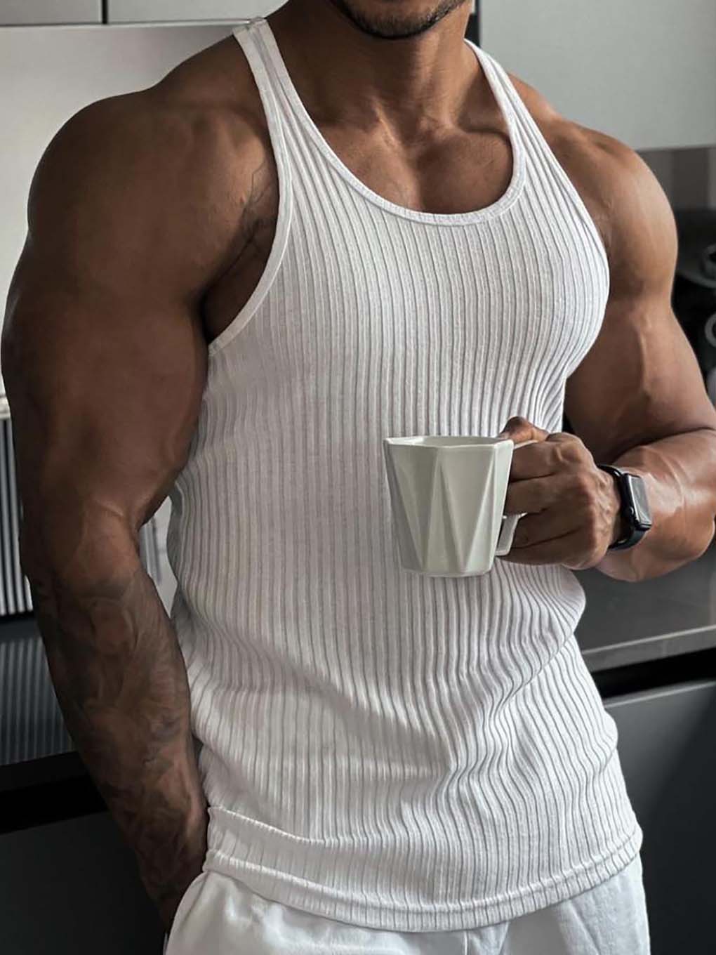 Essential vertical striped sports vest - ANVTT