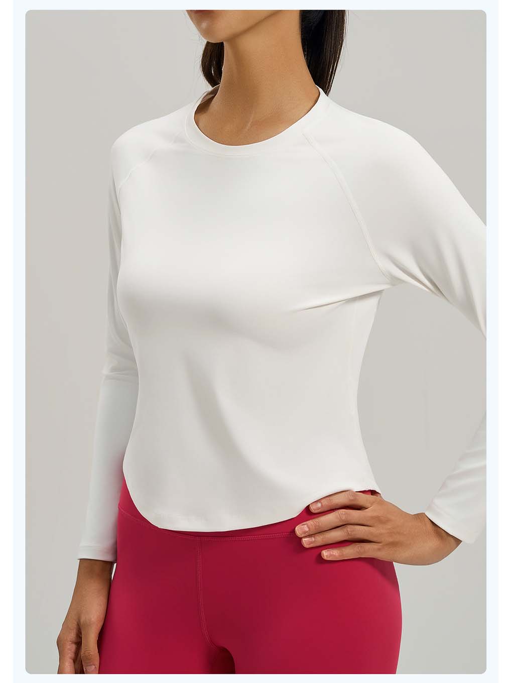 Women's Mesh Back Breathable Long Sleeve Yoga Running Top - ANVTT