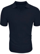 Slimming Vertical Pattern Fitness Polo - ANVTT