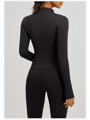 Women's Stand Collar Full-Zip Yoga Running Jacket - ANVTT